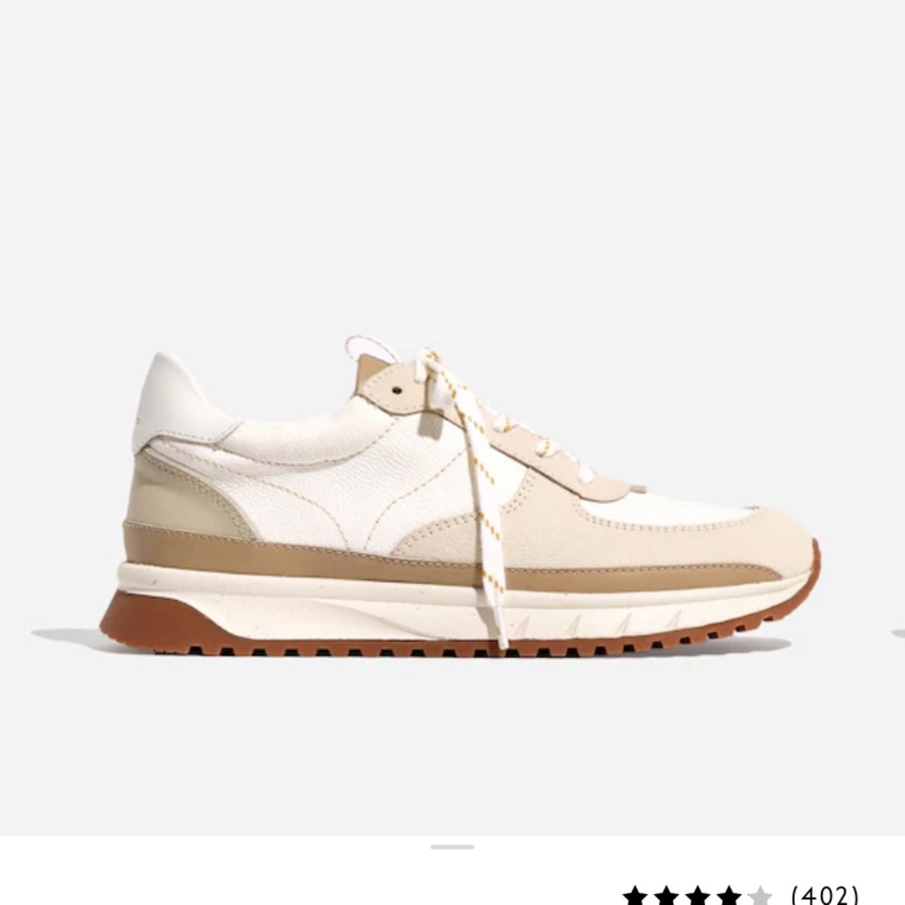 Madewell Kickoff Trainer Sneakers in Antique Cream Multi